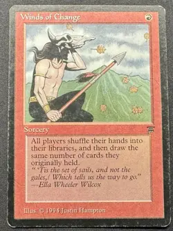Rare Winds of Change MTG Card Great Condition Lightly Played LP Legend Magic - Image 1