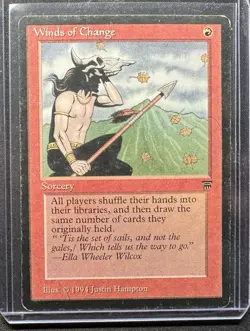 Rare Winds of Change MTG Card Great Condition Lightly Played LP Legend Magic - Image 2