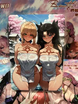 Matte Beautiful Waifu Handmade Card Goddess Story CCG Anime Double Sided - Image 1