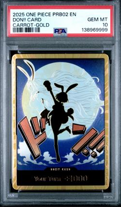 DON!! Card (Carrot) (Gold) Premium Booster -The Best- Vol. 2 Foil PSA10 - Image 1