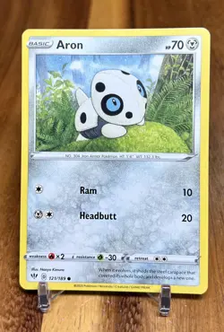 Aron 121/189 Non Holo Common Darkness Ablaze Pokemon Card NM - Image 1