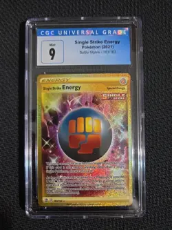 Pokemon TCG Battle Styles Energy Single Strike Gold Special Card 183/163 - Image 1
