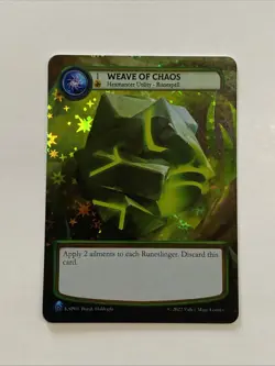 Runeslingers TCG Weave Of Chaos Full Art Holo Card Alpha CCG NM - Image 1
