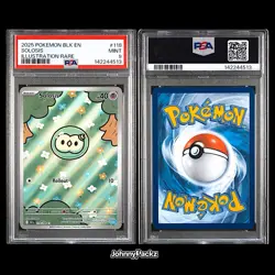Solosis 118/086 - 2025 Black Bolt Illustration Rare Holo - Pokemon Card - PSA 9 - Image 3