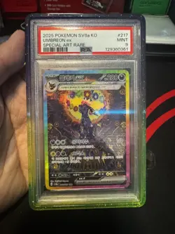 PSA 9 Umbreon ex SAR 217/187 Terastal Festival sv8a 2024 Pokemon Card Korean - Image 1