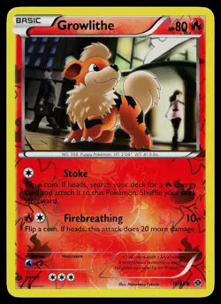 Pokemon Card - Growlithe Next Destinies 10/99 Common Reverse Holo - Image 1