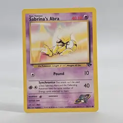 Pokemon TCG Sabrinas Abra 93 /132 Gym Challenge Vintage 2000 Card LP - Image 1