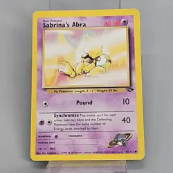 Pokemon TCG Sabrinas Abra 93 /132 Gym Challenge Vintage 2000 Card LP - Image 2