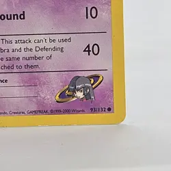 Pokemon TCG Sabrinas Abra 93 /132 Gym Challenge Vintage 2000 Card LP - Image 5