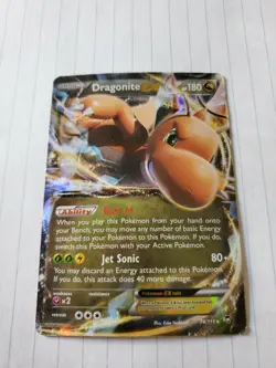 Holo Foil Dragonite EX # 74/111 XY Furious Fists Set Pokemon Trading Cards - Image 1