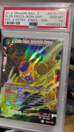golden frieza indomitable emperor bt6-017 spr psa 10 dragon ball super card dbs - Image 2