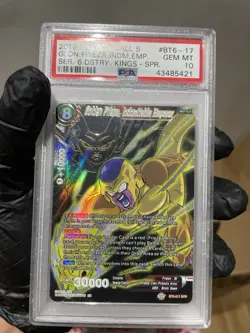 golden frieza indomitable emperor bt6-017 spr psa 10 dragon ball super card dbs - Image 3
