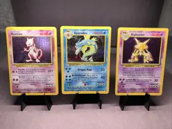 Pokemon TCG Base Set Holo Rare 3x Card Collection Lot WOTC VTG 1999 - Image 1