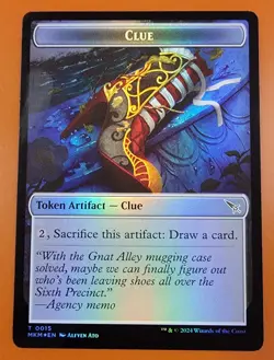 1x Clue (0015) | FOIL TOKEN | Murders at Karlov Manor | MTG Magic Cards - Image 1
