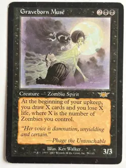 MTG Black Graveborn Muse x1 Legions / Magic The Gathering MP - Image 1