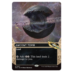 MTG Ancient Tomb Borderless Edge of Eternities Non-Foil Shock Land Colorless - Image 1