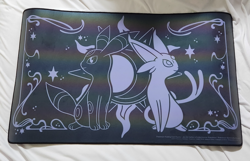 Pokemon Center Celestial Espeon & Umbreon Premium Playmat NEW US VERSION - Image 1