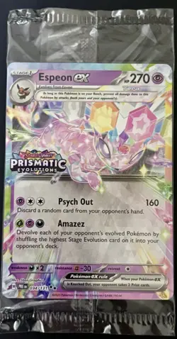 Pokemon Card Lot Eevee, Espeon EX, Munkidori, Prismatic Evolutions, Foil - Image 1