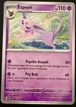 Pokemon Card Lot Eevee, Espeon EX, Munkidori, Prismatic Evolutions, Foil - Image 3