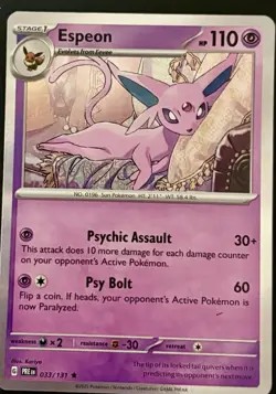 Pokemon Card Lot Eevee, Espeon EX, Munkidori, Prismatic Evolutions, Foil - Image 4
