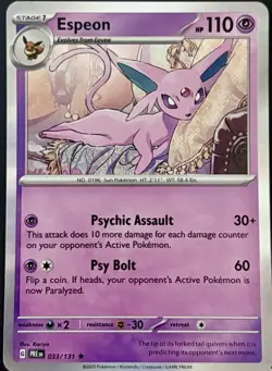 Pokemon Card Lot Eevee, Espeon EX, Munkidori, Prismatic Evolutions, Foil - Image 5