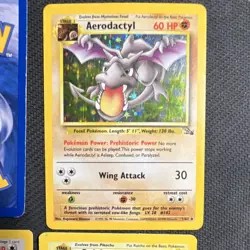 Pokemon Fossil Lot 4 Cards Muk, Aerodactyl, Dragonite, Raichu Holo - Image 4