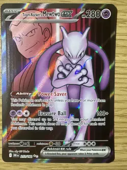 Pokemon TCG Team Rockets Mewtwo EX 213/182 Full Art Destined Rivals English NM - Image 1