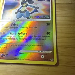Lucario LV.30 6/130 Diamond & Pearl Reverse Holo Stamped Pokemon TCG Card HP - Image 3