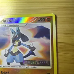 Lucario LV.30 6/130 Diamond & Pearl Reverse Holo Stamped Pokemon TCG Card HP - Image 4