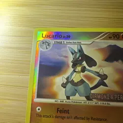 Lucario LV.30 6/130 Diamond & Pearl Reverse Holo Stamped Pokemon TCG Card HP - Image 5