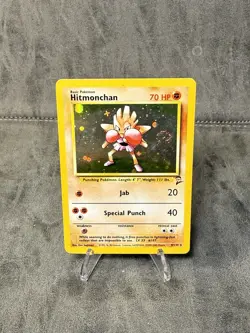 Pokemon TCG Hitmonchan Base Set 2#8/130 Holo Unlimited Holo Rare Vintage - Image 1