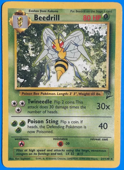 Beedrill - 17/102 - Base Set Unlimited Rare - LP Lightly Played - Image 1