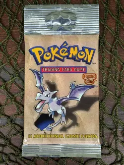 *PRISTINE* Pokemon FOSSIL ~ LONG CRIMP Aerodactyl Art Pack **Factory Sealed** - Image 1