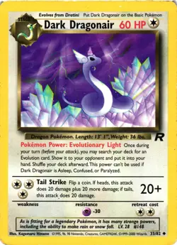 Pokemon TCG Dark Dragonair 33/82 Team Rocket Regular Unlimited DMG - Image 1
