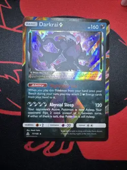 POKEMON TCG DARKRAI 77/156 S&M ULTRA PRISM RARE PRISM STAR!! - Image 1
