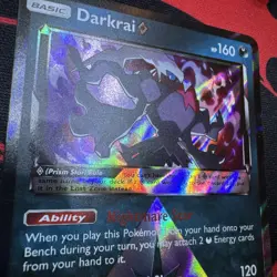 POKEMON TCG DARKRAI 77/156 S&M ULTRA PRISM RARE PRISM STAR!! - Image 2