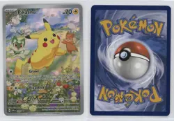 Pikachu Holo Pokemon Scarlet & Violet Paldea Adventure Chest Black Star Promo - Image 3