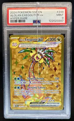 2024 Pokemon Surging Sparks Alolan Exeggutor Ex #248/191 PSA 9 Cracked - Image 1