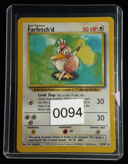 Pokemon Farfetch'd Base Set 27/102 Vintage 1999 WOTC - Image 3