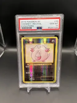 2016 Chansey 70/108 Evolutions Pokemon XY Reverse Holo PSA 10 - Image 1