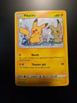 Pokemon Pikachu SM162 Black Star Promo Holo Lp-nm - Image 1