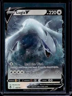 2022 Pokemon SWSH Silver Tempest Lugia V Holo #138/195 - Image 1