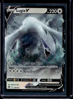 2022 Pokemon SWSH Silver Tempest Lugia V Holo #138/195 - Image 1