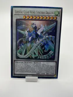 Yu-Gi-Oh! Crystal Clear Wing Synchro Dragon RA04-EN059 Ultimate Rare 1st Edition - Image 1