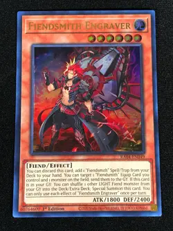 Yugioh Fiendsmith Engraver RA04-EN049 1st Ultra (NM) - Image 1