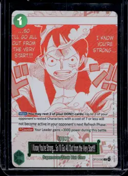 2025 One Piece Know You're Strong So Ill Go All Out from the Start Rare OP13-040 - Image 1
