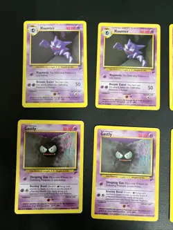 Pokemon Set 2 Card Lot: 4x Gastly + 3x Haunter - Image 2