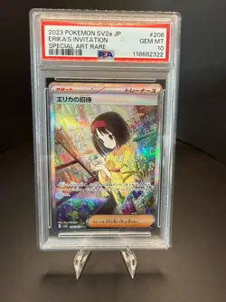 Erika's Invitation 206/165 SAR PSA 10 GEM MT Japanese 2023 SV2a Pokemon Card - Image 1