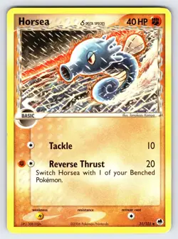 Horsea Delta Species 31/101 EX Dragon Frontiers Pokemon Card Komiya Art - Lp/Mp - Image 1