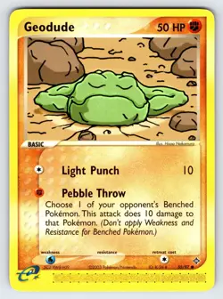 Geodude 55/97 2003 EX Dragon Pokemon Card TCG e-Series Nintendo Common - Lp - Image 1